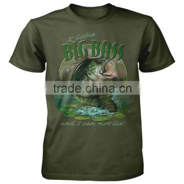 Free Shipping Cool design fishing t shirt customize