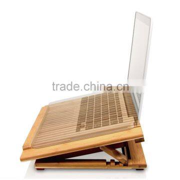 2015 New Design Natural Eco-Friendly Bamboo Cooling Vented Laptop Desk/Table Stand Folding Laptop Desk photo-2