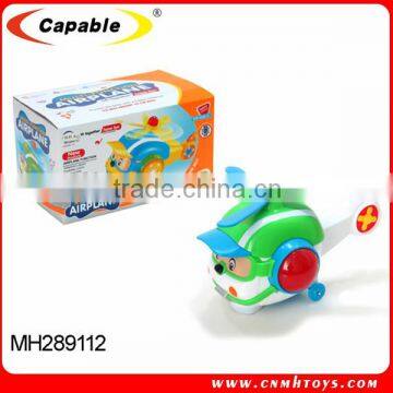 cartoon battery operated flying toy plane with light