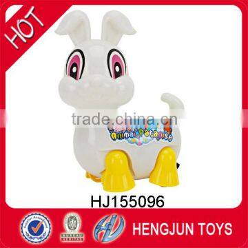 2016 cheap price plastic animal pull toy rabbit with bell