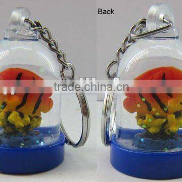 Goldfish Acrylic Keychain snow globe