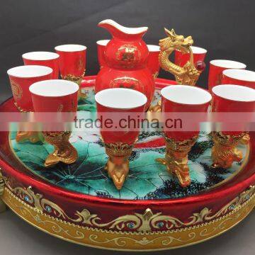 [Factory Promotion] Twelve Zodiac Wine Cup set/Red ceramic cup