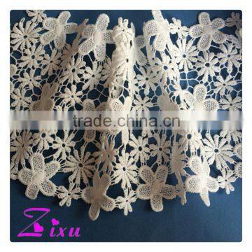 Water soluble lace chemical allover embroidery lace trimming for sale