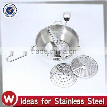 Stainless Steel Food Mill With 3 Discs, Vegetable Mill