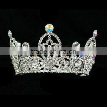 star rhinestone tiara full round large pageant crown