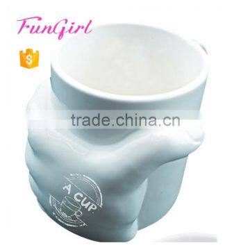 Creative Gift MissU Hand Shape Creamic Coffee Cup Ceramic Mug