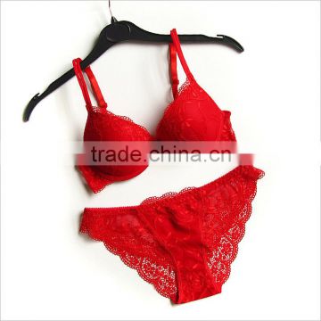 Sexy hot fashion lace push up bra set