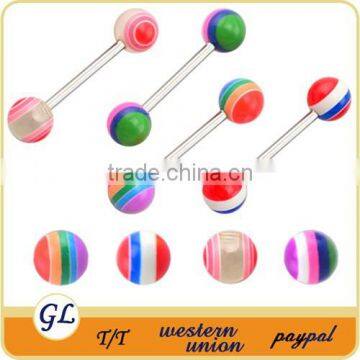 TR01032 resin tongue ring , tongue barbell , plastic tongue piercing jewelry