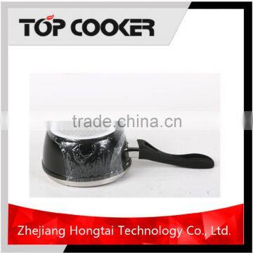Aluminum Pressed Ceramic Coating Sauce Pan With Lid