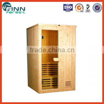 two person wood steam sauna room