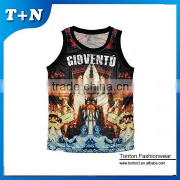 sublimation digital print wholesale bodybuilding stringer women gym tank top