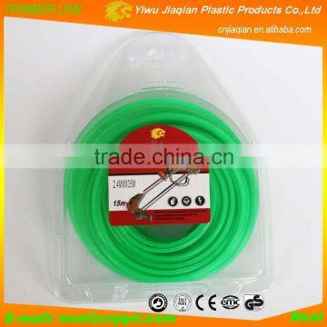 yahu Brand Garden Products Star Shape Green Colored Nylon Monofilament Grass Trimmer Grass Trimmer Line With Packing Blister