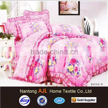 2015 100% cotton new products Korea bright color duvet cover set