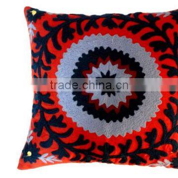 RTHCC-21 Suzani Embroidered Handmade Cotton Fabric cushion covers home Furnishing Manufacturer and Exporter