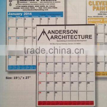 China guangzhou 2014 best price calendar printing /calendar printing service for new year gift