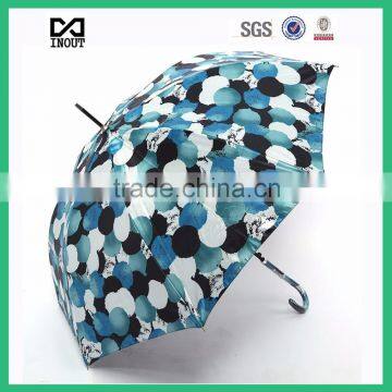 girl flower print cyan color heat transfer umbrella