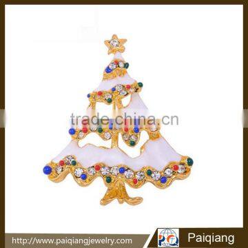 Fancy design Christmas jewelry drop oil Christmas tree brooch