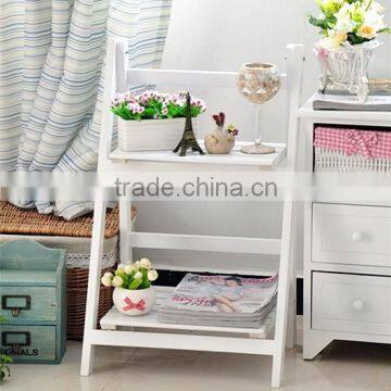 Home Life Zakka Folding Solid Wood 2-tier Flower Pot ,sundries Display Shelf photo-5