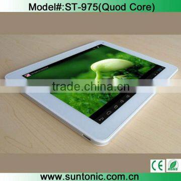 high end 9.7 inch rk3188 quad core tablet pc with retina screen 2048x1536 and Mali-400 MP*4 Core GPU