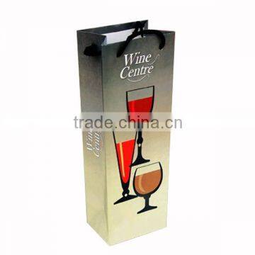 2016 hot sell customized cardboard wine paper bags