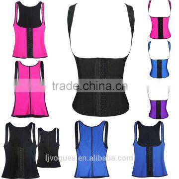 Hot Sell Latex Rubber Waist Cincher Sports Vest Shapewear Strap Bodysuit Corset