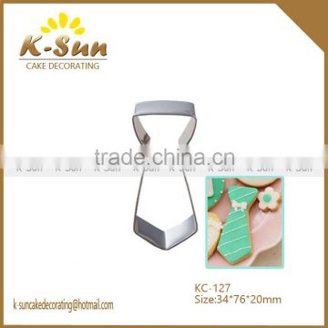 K-sun s/s fancy cookie cutter man's tie shape cake mould cake decorate mold reposteria