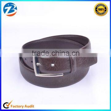 New Model Factory Man Waistband Embossed Logo With Pin Alloy Buckle PU Belts