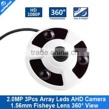 2MP AHD 360 Degree Fisheye Camera With IR-CUT Night Vision 10m IR 3 Pcs Array Leds