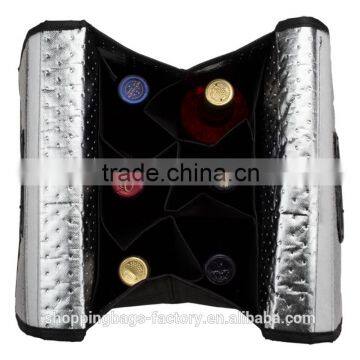 Reusable Insulated Non Woven 6 Bottle Divided Wine Tote photo-2