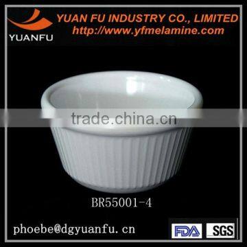 White melamine sauce bowl