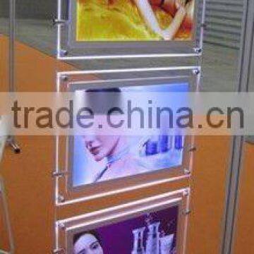 Super slim Crystal Acrylic Aluminum LED light box