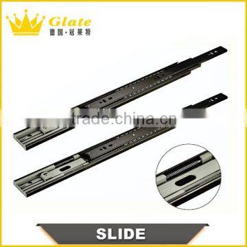 High Quality 45mm Three Folds Soft-Closing Cold Rolled Steel Material Telescopic Drawer Channel