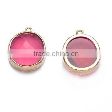 Wholesale Beautiful Round Fuchsia Gemstone Jewelry Pendant