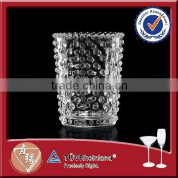 Hot selling unique 220ml round glass candle tumblers