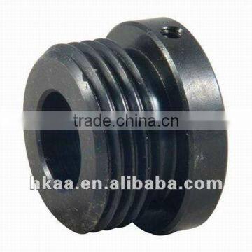 black steel male threaded cap