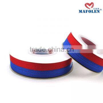 Good quality 1 inch red white blue stripe grosgrain ribbon