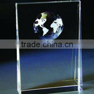 2013yiwu pure crystal globe awards for souvenir and corporation display(R-0574