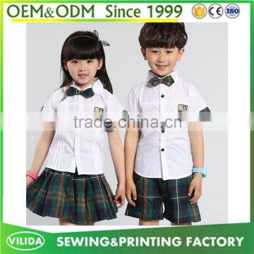 England Style Kindergarten Uniform Fashion Primary School Sport Uniform Shirt With Skirt or Shorts photo-5