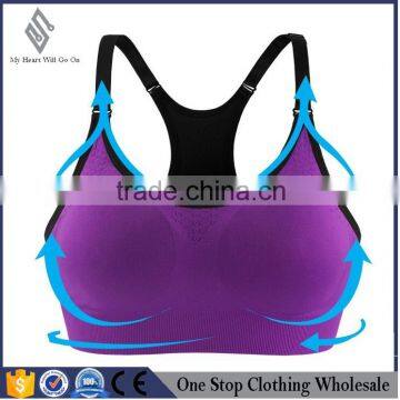 No rims gather adjustable underwear professional yoga shockproof seamless running sports bra bra female summer sleep sports bra