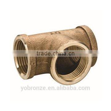 Made in Taiwan good price 1/2 inch bronze pipe thread tee