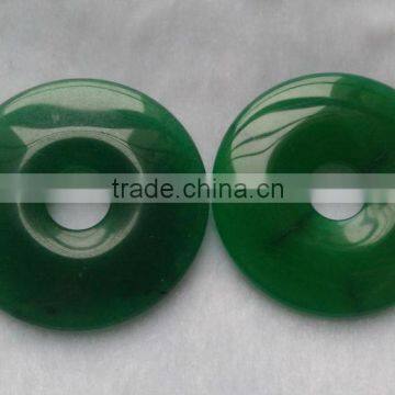 20mm green jade donut shaped pendant