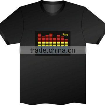 Newest sound t-shirt 100% cotton ,powered by AAA inverter