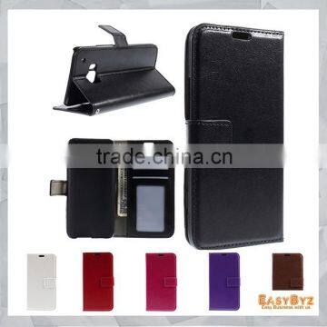 Crazy Horse Leather Wallet Case for HTC One M9