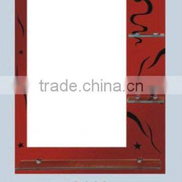 2015 Morocco Saudi Arabia India Promotion 4mm+4mm Economic Wall Mounted Frameless Glass Mirror Silver Mirror Shelf Mirror