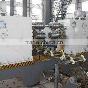 Corrugation machine for medium speed steel barrel production line
