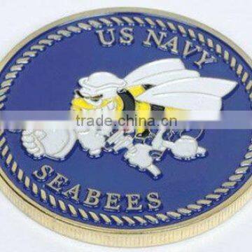 Classical US Navy blue bee coins