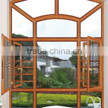 8138 teak swing aluminum casement window with horizontal pivoting opening way