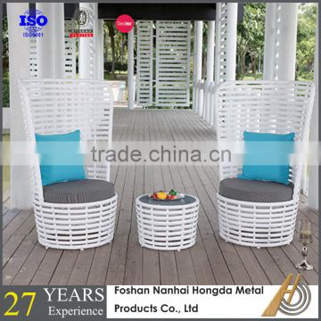 Metal Frame White synthetic rattan garden furniture