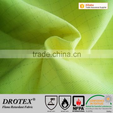 CVC 260gsm fire resistant antistatic acid repellent fluorescent yellow fabric