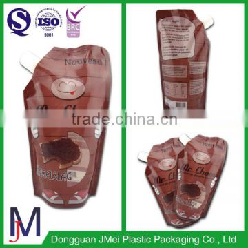 Stand up bag with spout beverage packaging